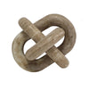 Lary Decorative Chain Knot Sculpture | 6" Natural Cream Gray Marble