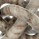 Lary Decorative Chain Knot Sculpture | 6" Natural Cream Gray Marble