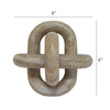 Lary Decorative Chain Knot Sculpture | 6" Natural Cream Gray Marble