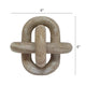 Lary Decorative Chain Knot Sculpture | 6" Natural Cream Gray Marble