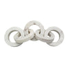 Decorative Interlinked Chain Sculpture Statue | 18" Solid White Marble