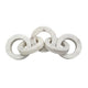 Decorative Interlinked Chain Sculpture Statue | 18" Solid White Marble