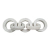 Decorative Interlinked Chain Sculpture Statue | 18" Solid White Marble