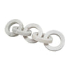 Decorative Interlinked Chain Sculpture Statue | 18" Solid White Marble