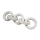 Decorative Interlinked Chain Sculpture Statue | 18" Solid White Marble