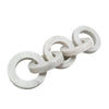 Decorative Interlinked Chain Sculpture Statue | 18" Solid White Marble