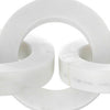 Decorative Interlinked Chain Sculpture Statue | 18" Solid White Marble