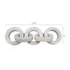Decorative Interlinked Chain Sculpture Statue | 18" Solid White Marble