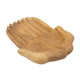 Decorative Hands of Hope Accent Bowl | 14" Natural Brown Teak Wood