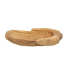 Decorative Hands of Hope Accent Bowl | 14" Natural Brown Teak Wood