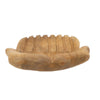 Decorative Hands of Hope Accent Bowl | 14" Natural Brown Teak Wood
