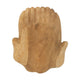 Decorative Hands of Hope Accent Bowl | 14" Natural Brown Teak Wood