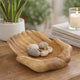 Decorative Hands of Hope Accent Bowl | 14" Natural Brown Teak Wood