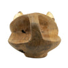 Decorative Sculpted Plate with Gold Foil Interior | 20" Teak Wood