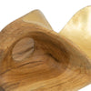 Decorative Sculpted Plate with Gold Foil Interior | 20" Teak Wood