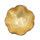 Decorative Organic Freeflow Ruffled Accent Bowl | 9" Gold Teak Wood