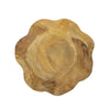 Decorative Organic Freeflow Ruffled Accent Bowl | 9" Gold Teak Wood