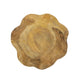 Decorative Organic Freeflow Ruffled Accent Bowl | 9" Gold Teak Wood