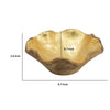Decorative Organic Freeflow Ruffled Accent Bowl | 9" Gold Teak Wood
