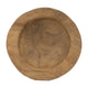 Decorative Candle Holder with Tree Stump Base | 8" Brown Teak Wood