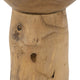 Decorative Candle Holder with Tree Stump Base | 8" Brown Teak Wood