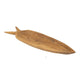 Decorative Accent Plate | Carrot Shaped 24" Natural Brown Teak Wood