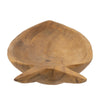 Decorative Accent Plate | Carrot Shaped 24" Natural Brown Teak Wood