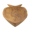 Decorative Accent Plate | Carrot Shaped 24" Natural Brown Teak Wood