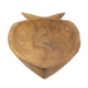 Decorative Accent Plate | Carrot Shaped 24" Natural Brown Teak Wood