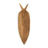 Decorative Accent Plate | Carrot Shaped 24" Natural Brown Teak Wood