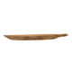 Decorative Accent Plate | Carrot Shaped 24" Natural Brown Teak Wood