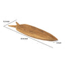 Decorative Accent Plate | Carrot Shaped 24" Natural Brown Teak Wood