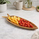 Decorative Accent Plate | Carrot Shaped 24" Natural Brown Teak Wood