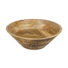 Decorative Bowl | Tapered 12" Round | Textured Brown Mango Wood Finish