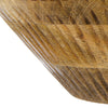 Decorative Bowl | Tapered 12" Round | Textured Brown Mango Wood Finish