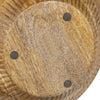 Decorative Bowl | Tapered 12" Round | Textured Brown Mango Wood Finish