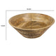 Decorative Bowl | Tapered 12" Round | Textured Brown Mango Wood Finish