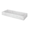 Decorative Tray with Raised Edges | 22x8" Rectangular White Marble