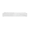 Decorative Tray with Raised Edges | 22x8" Rectangular White Marble