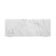 Decorative Tray with Raised Edges | 22x8" Rectangular White Marble