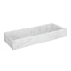 Decorative Tray with Raised Edges | 22x8" Rectangular White Marble