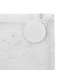 Decorative Tray with Raised Edges | 22x8" Rectangular White Marble