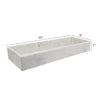 Decorative Tray with Raised Edges | 22x8" Rectangular White Marble