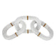 Decorative Chain Link Sculpture | Subtle Gold Inlay | 14" White Marble