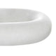 Decorative Chain Link Sculpture | Subtle Gold Inlay | 14" White Marble