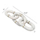 Decorative Chain Link Sculpture | Subtle Gold Inlay | 14" White Marble