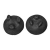Decorative Footed Bowls Set of 2 | Raised Edges | Black Teak Wood | 6"