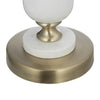 Kea Candle Holder |3 White Marble Ball Spheres w Gold Accent |15"