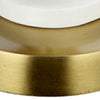 Kea Candle Holder | 2 White Marble Ball Spheres | 11" | Gold Accent