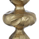 Doz Candle Holder | White Marble Base | 19" Gold Balls Sphere Stem